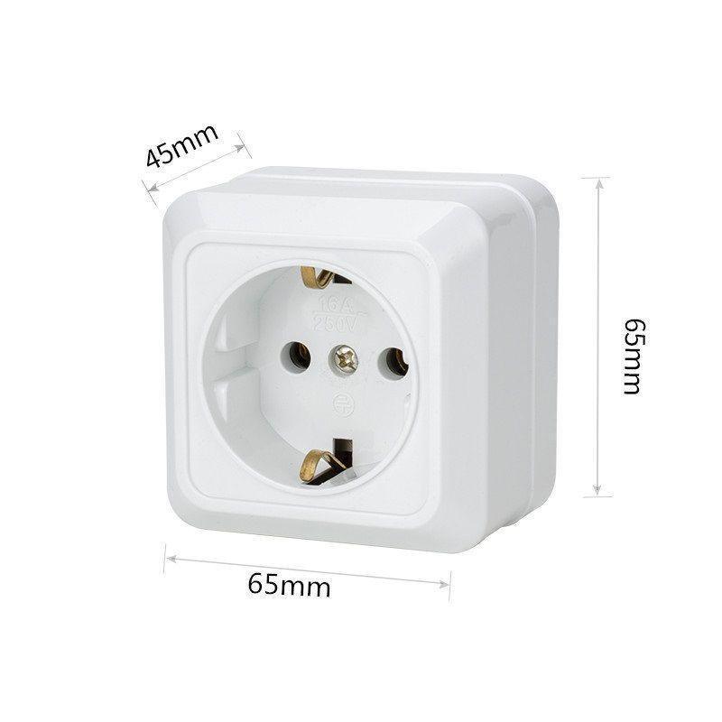 Enchufe blanco simple<br>ref: 60229